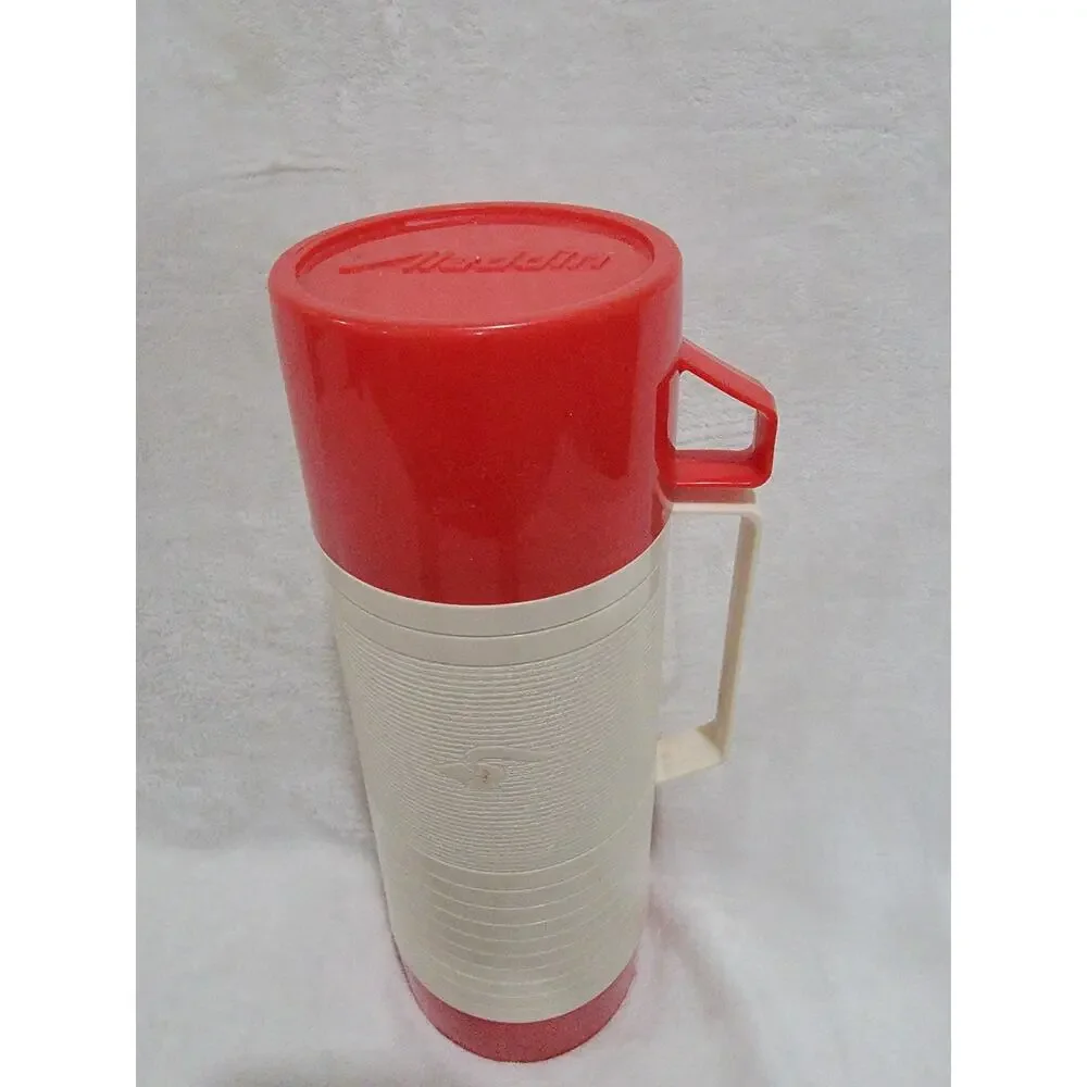 Vintage ALADDIN DURA-CLAD #2650E 32 Ounces 1 Quart Plastic Thermos Vacum Bottle